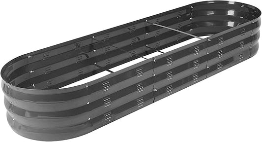 GADI Raised Garden Bed Kit for Vegetables Flower Galvanized Metal Planter Boxs Designed for Easy DIY and Cleaning Not Twist Or Rot (Color B-Grey)