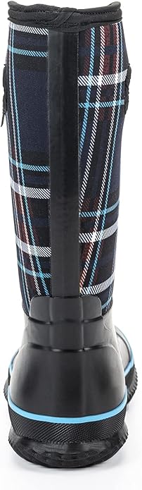 WTW Mid Calf Rain Boots for Women - Waterproof Insulated Neoprene Mud Boots Outdoor Hunting Garden Boots