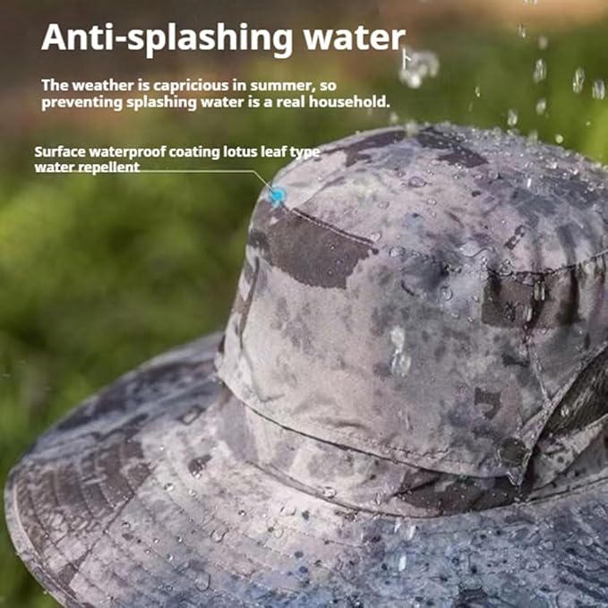 Solar Fan Hat, Wide Brim Sun Hat with 2 Solar Fan Large, USB UPF 50+ Fishing Cap with Fans Built in for Men Women