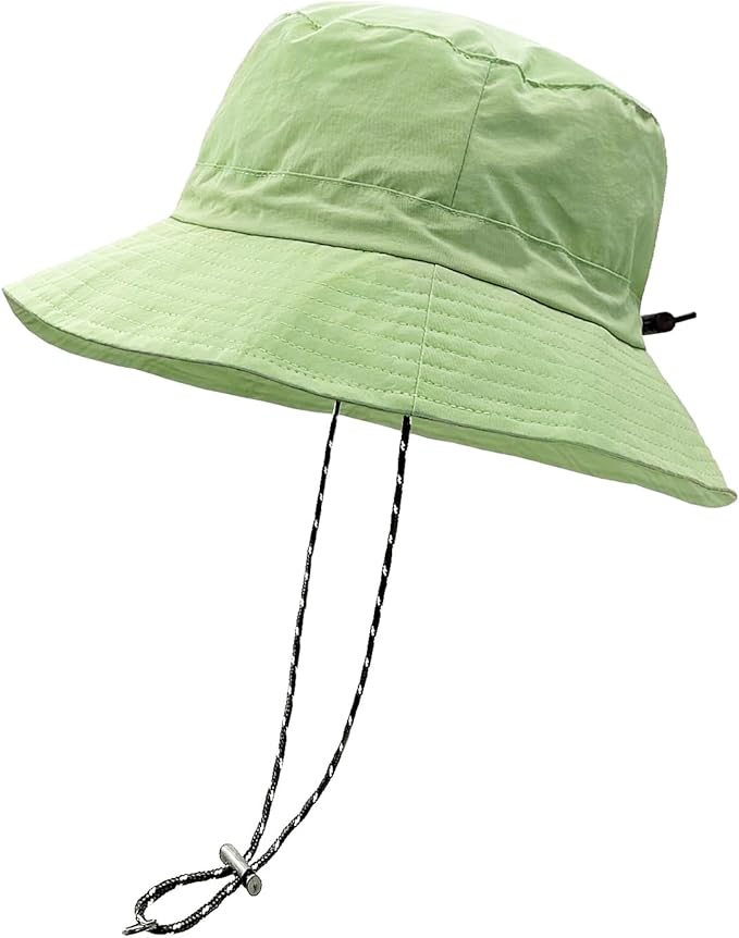 woogwin Waterproof Bucket Rain Hat with Chin Strap Quick Dry Packable Boonie Sun Hat Safari Hat UV Protection