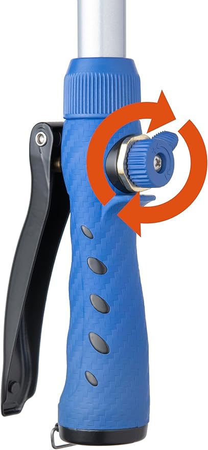 20-Pack Corvid 16" Turret Head 9-Pattern Front Trigger Garden Wand with Carbon Fiber Texture – Versatile Spray Nozzle for Precise Watering, Cleaning, and Easy Control with Ergonomic Grip