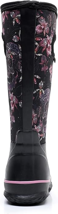 WTW Mid Calf Rain Boots for Women - Waterproof Insulated Neoprene Mud Boots Outdoor Hunting Garden Boots