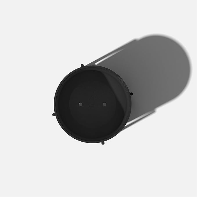 Veradek Mason Series Raised Lima Planter - Round Planter for Patio/Balcony | Plastic-Stone Composite w/Metal Plant Stand | Modern Décor for Plants