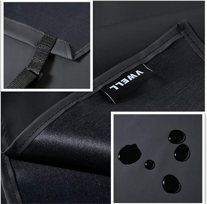 VWELL Vinyl Rubber Waterproof Apron, 41.5''Chemical Resistant Apron for Dishwashing, Lab Work, Butcher, Gardening, Dog Grooming PVC No Pocket