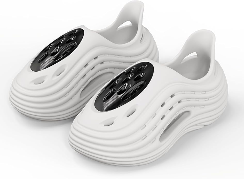 Unisex Breathable Wave Clogs - Lightweight Garden Shoes with Ventilation Holes, Non-Slip Indoor Outdoor Clogs for Men and Women