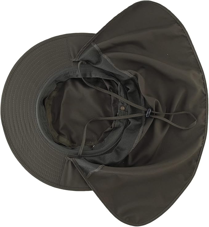 Home Prefer UPF50 Mens Sun Hat with Neck Flap Quick Dry UV Protection Cap Womens Wide Brim Fishing Hat Neck Flap Beach Garden