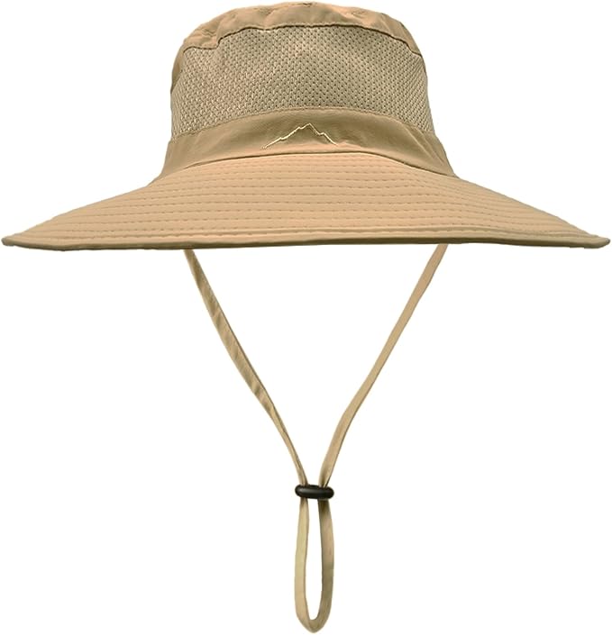 ZOORON Sun Hats for Men Women Fishing Hat with Neck Flap,UPF 50+ Sun Hat Waterproof Wide Brim Bucket Hats for Safari Hiking