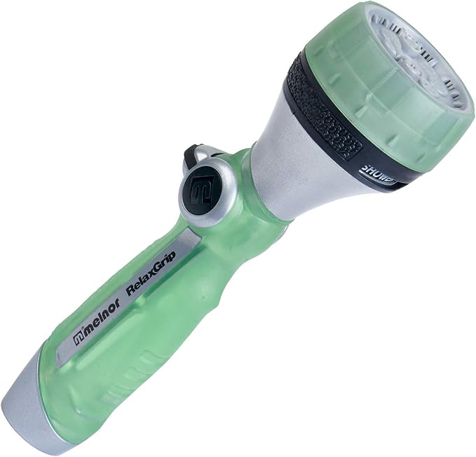 Melnor 65095-AMZ RelaxGrip Nozzle with QuickConnect Product Adapter Amazon Bundle, Metal 7-Pattern Twist