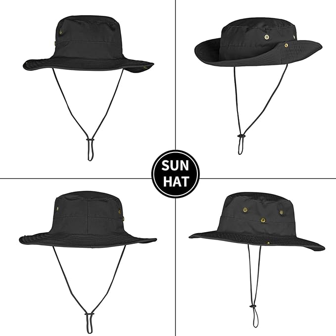 Sun Hats for Men Women Boonie Hat Foldable Fishing Hat UPF 50+ Bucket Hat for Fishing Hiking Garden Safari Beach