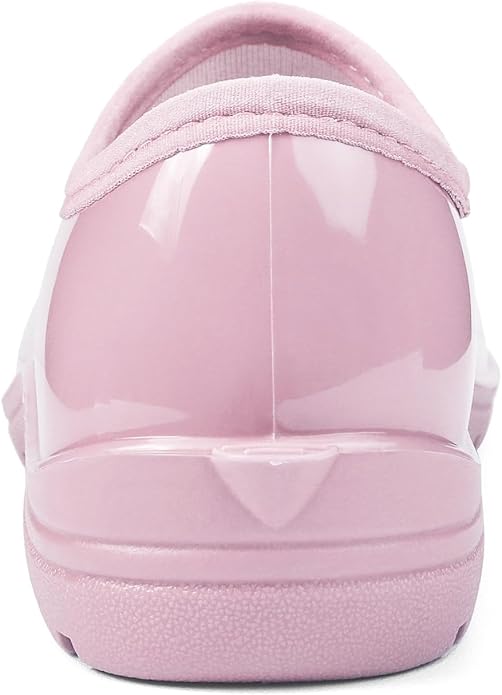 DKSUKO Waterproof Garden Shoe for Women Outdoor Slip-On Rain Boots Short Ankle Work Shoes and Garden Clogs with Comfort Insole