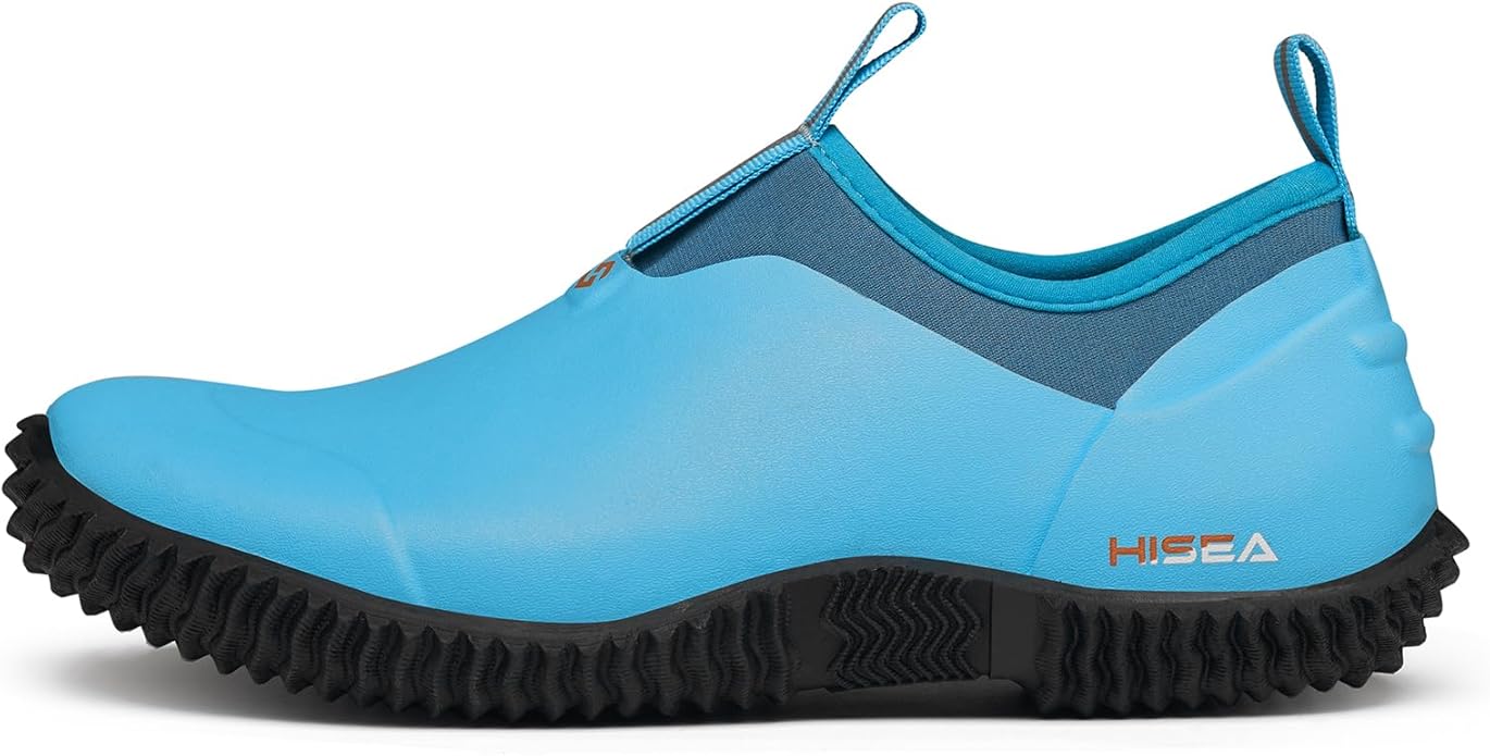 HISEA Waterproof Garden Shoes for Women Neoprene Slip-On Rubber Rain Footwear Short Ankle Booties