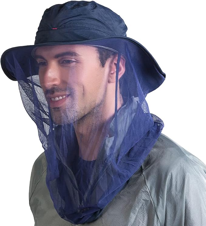 Peicees Head Net Hat for Men Women Adventure Fishing Hat Safari Hat for Hunting Camping Hiking