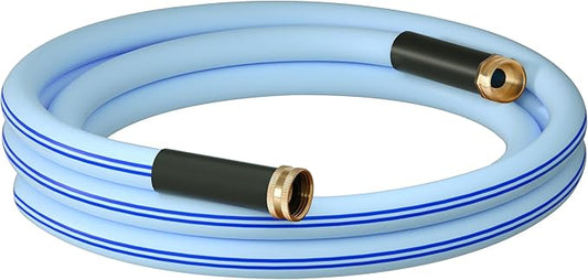Atlantic Heavy Duty Garden Hose 8 ft x 5/8 Inch Blue Color, Short Connection Leader Hose with Male-Female Connectors (8 Feet)