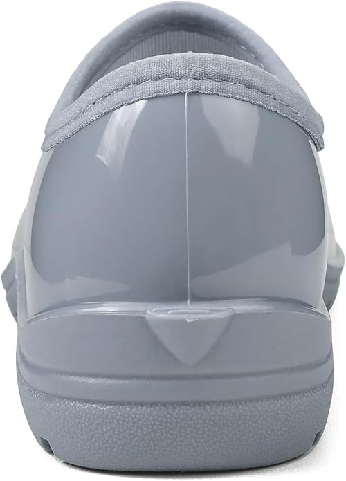 DKSUKO Waterproof Garden Shoe for Women Outdoor Slip-On Rain Boots Short Ankle Work Shoes and Garden Clogs with Comfort Insole