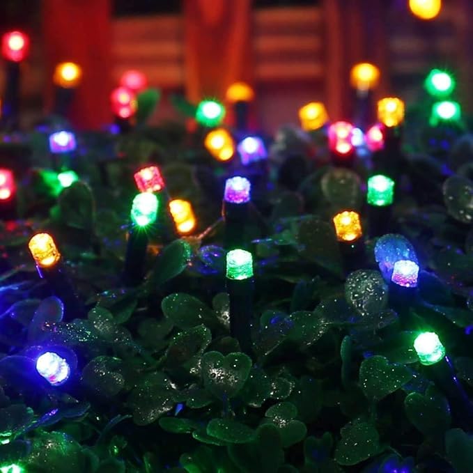 Minetom 205Ft Christmas String Lights, 600 LEDs Twinkle Christmas Tree Lights String- 8 Lighting Modes Fairy Lights for Christmas Trees Indoor Outdoor Holiday, Multicolor