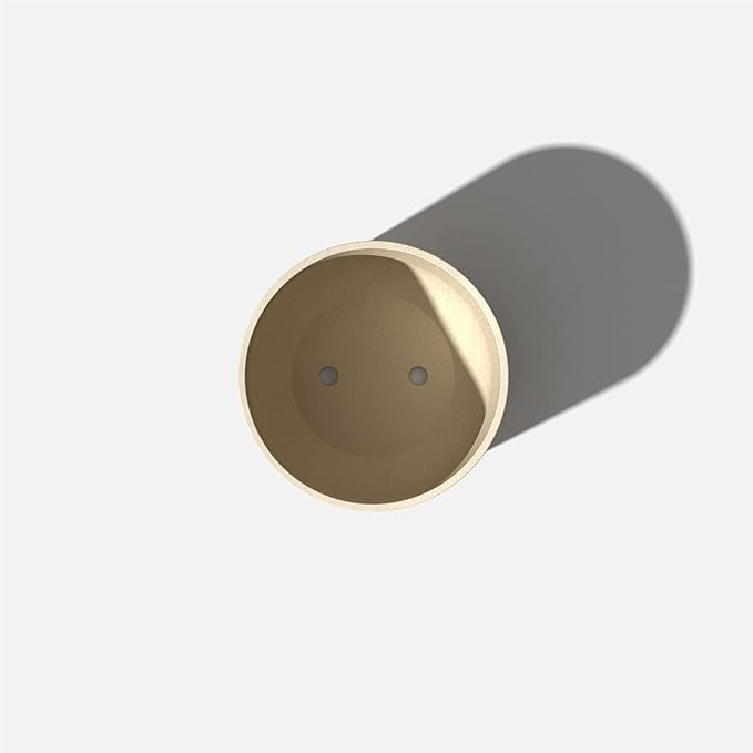 Veradek Mason Series Lima Planter - Round Planter for Indoor or Outdoor Porch/Garden | Made from Plastic-Stone Composite with Drainage Holes | Modern Décor for Succulents, Flowers, Small Plants