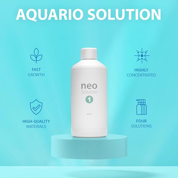 Plant Fertilizer for Aquarium Plants - Liquid Fertilizer with Nitrogen, Phosphorus, Potassium, Magnesium to Promote Growth & Photosynthesis in Aquatic Environments - Neo Solution 1, 1000ml