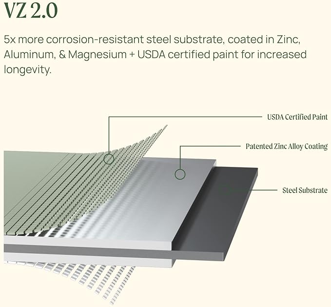 Vego garden Raised Garden Bed Kit, 11" Tall 4 in 1 Modular Metal Raised Garden Beds Kit, Metal Planter Box for Vegetables, Flowers, Herbs, British Green