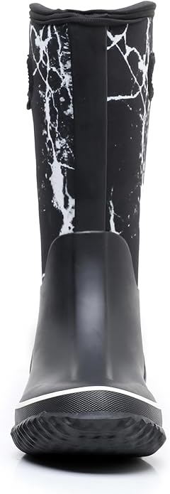 WTW Mid Calf Rain Boots for Women - Waterproof Insulated Neoprene Mud Boots Outdoor Hunting Garden Boots