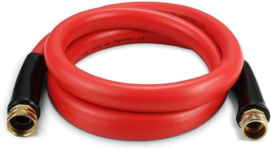 Garden Hose 5ft x 3/4” Hot Water Hose, Heavy Duty -50°F to 190°F,Burst 600Psi Flexible Upgraded Rubber Hoses,3/4” Solid Fittings for All-weather Outdoor Lawn & Garden