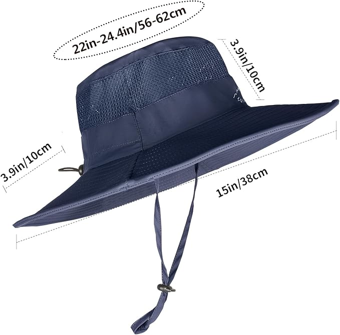 Sun Hats for Men Women Fishing Hat UPF 50+ Breathable Wide Brim Summer UV Protection Hat