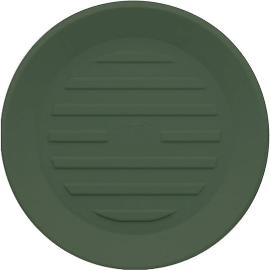 Crescent Garden Universal Round Planter Saucer – Heavy-Duty Drainage Tray for Indoor & Outdoor Use – Fits Pots with 13" Base (18" Total Outer Diameter) - Olive Green