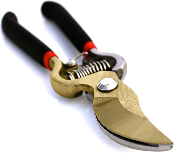 Garden Guru Indestructible Titanium Garden Clippers Professional Bypass Hand Pruner Pruning Shear with Comfort Grip Handles for Gardening Trimming and Yard Work Hardened Steel & Titanium Blade(4 Pack)