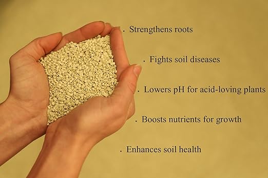 Organic Elemental Sulfur Fertilizer 90% 5 Pounds Acidic Soil Amendment, Hydrangea & Blueberry Fertilizer, Ideal for Garden Soil & Lawn Care - Lancaster Agricultural Products