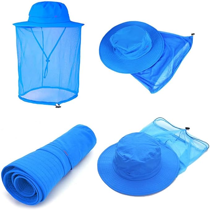 Peicees Head Net Hat for Men Women Adventure Fishing Hat Safari Hat for Hunting Camping Hiking