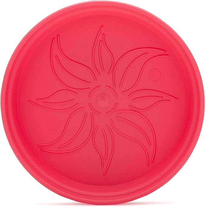 Mintra Home Garden Pots 4pk - Flowers, Herbs, Plants, Indoor, Outdoor, Colorful, Wholesale, Bulk (Coral, 17cm Diameter (6.6in))