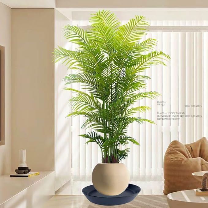 14 Inch Plant Saucer Tray 4 5 6 8 10 12 14 15 Inch Ceramic Plant Saucers for Indoors Outdoor, Drainage Drip Water Trays for Planter Pots Flower, Glazed Pot Saucers Trays (15 Inch)