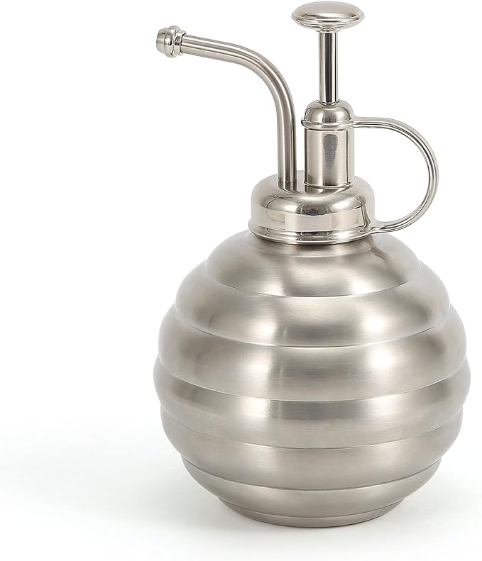 Plant Mister Spray Bottle, 500ml/17oz, Vintage Style Water Sprayer (Silver, 17OZ)