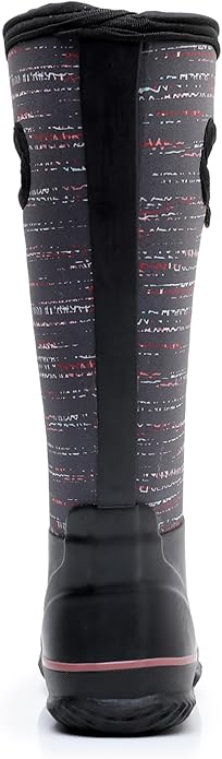 WTW Mid Calf Rain Boots for Women - Waterproof Insulated Neoprene Mud Boots Outdoor Hunting Garden Boots