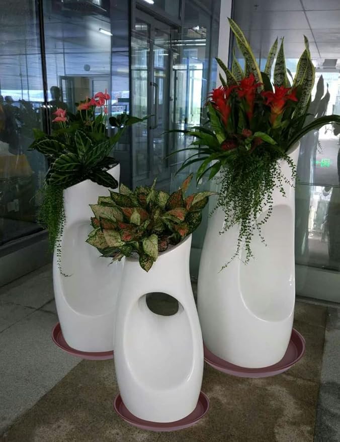 2 Pack of 16 17 inch Plant Saucer (15 inch Base), 2.3" Depth, Plant Trays for Pots, Plastic Plant Saucers for Indoors, Bird Bath Bowls, Flower Pot Drip Trays for Planter (17", Chocolate)