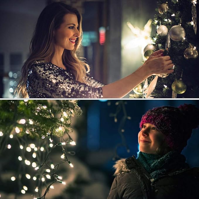 Christmas Lights 33ft 100 LED Battery String Lights with Timer Memory Function USB or Battery Powered Waterproof String Lights for Indoor Outdoor Decoration