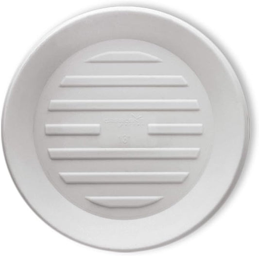 Crescent Garden Universal Round Planter Saucer, Durable Drainage Dish for Plant Pots, Heavy-Duty Plant Dishes Saucer, Indoor & Outdoor Plant Trays - Cloud White (11 inch Inner, 15 inch Outer)