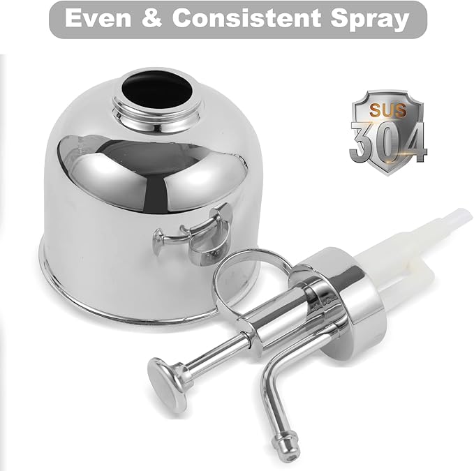 Plant Mister Spray Bottle, Metal Stainless Steel Plant Sprayer Mister, Small Watering Can Plant Spritzer with Top Pump for Indoor House Air Plants Succulents Outdoor Garden Decorative(Silver)