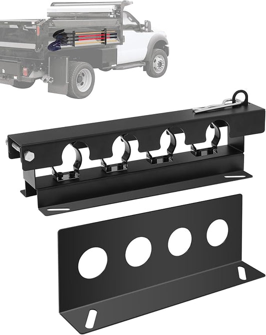 4-Hole Shovel Holder for Truck Bed, Garden Tool Holding Rack, Shovel Rack for Trailer/Truck Accommodates Diameters Up to 1.8" Rakes, Shovels, Other Garden Tools