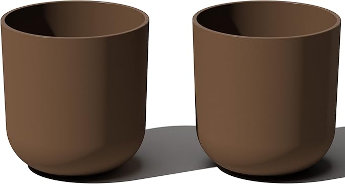 Veradek Mason Series Lima Planter for Indoor/Outdoor Garden | Made from Plastic & Concrete w/Drainage Holes | Modern Décor for Succulents, Flowers, Small Plants