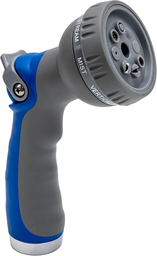 VIKING Hose Nozzle, Garden Hose Nozzle with 8 Spray Patterns, Adjustable Heavy Duty Thumb Control for Washing Car, Watering Plants, Washing Pets, and Home Use