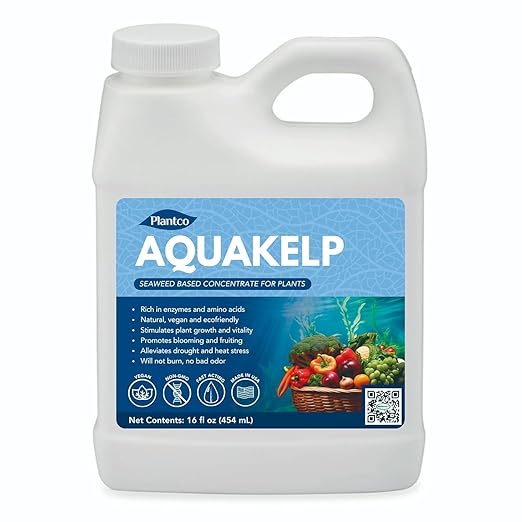 Liquid Seaweed Fertilizer for Plants ~ Kelp Concentrate for Vegetables, Fruits, Houseplants and Lawn | 16 fl oz Ascophyllum nodosum Spray Concentrate