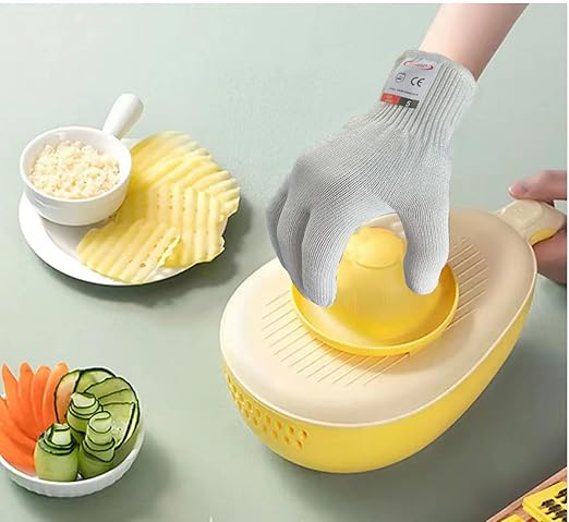 Cutting Gloves, 2 Pairs of Cut Resistant Gloves Food Grade, Cut Resistant Gloves for Kitchen, Oyster Shucking, Fish Fillet Processing, Carving Wood and Gardening(Medium-White)