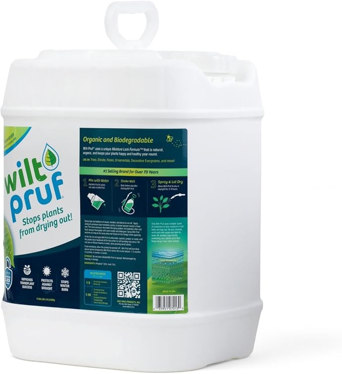 Wilt-Pruf® Concentrate | Organic Plant Protector | Professional-Grade Moisture Retention (5 Gallons)