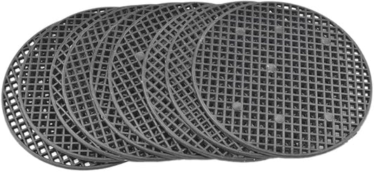 HAHIYO 10PCs 4Inch/10Cm Black Round PP Plastic Flower Pot Hole Mesh Pad Bottom Grid Mat Bonsai Drainage mesh Hole Screens Gasket Prevent Soil Loss Breathable Gasket Drainage Netting for Bonsai