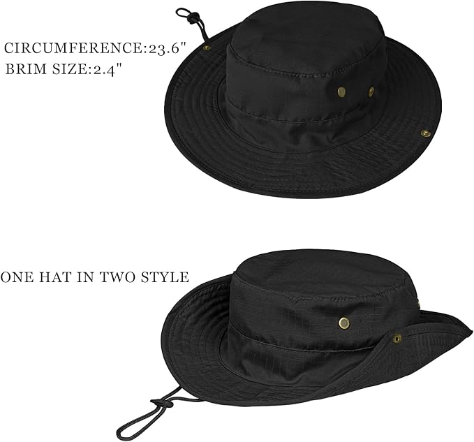 Sun Hats for Men Women Boonie Hat Foldable Fishing Hat UPF 50+ Bucket Hat for Fishing Hiking Garden Safari Beach