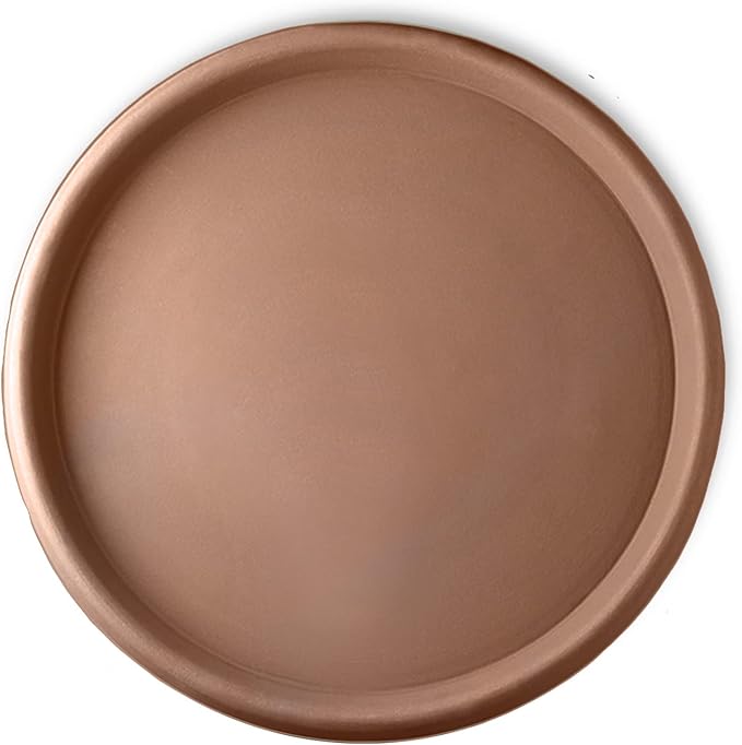 Crescent Garden Universal Round Planter Saucer, Drainage Dish for Pots, Large Plant Saucer, Outdoor Plant Trays - Terracotta-Color (19.75" Inner, 22" Outer Diameter)