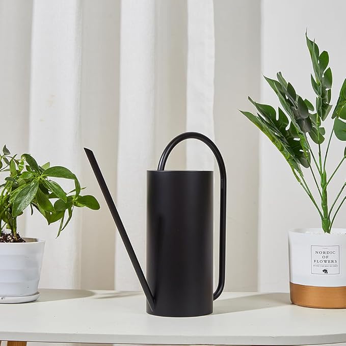 Watering Can for Indoor Plants, 50 oz/1.5L Stainless Steel Watering Can Pot with Long Spout, Garden Watering Cans with Comfortable Handle for Indoor House Plants Bonsai Flower Decorative