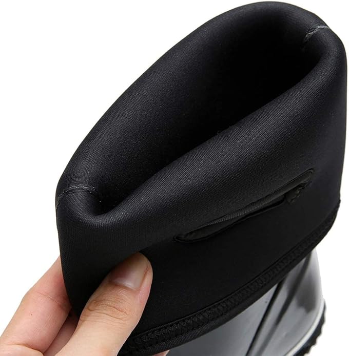 WTW Mid Calf Rain Boots for Women - Waterproof Insulated Neoprene Mud Boots Outdoor Hunting Garden Boots