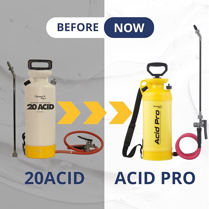 Sprayers Plus Acid Pro Compression Sprayer, Acid Resistsant, Leak-Free, Acid Stain Professional Sprayer,2-Gallon