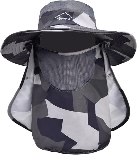 Sun Hats for Men Women Fishing Hat UPF 50+ Breathable Wide Brim Summer UV Protection Hat